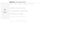 Desktop Screenshot of focusresources.com